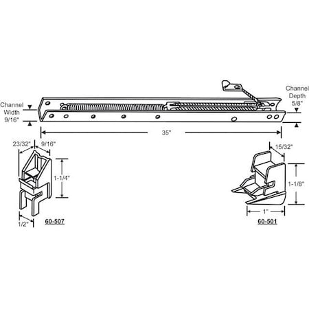 Strybuc 35in Window Channel Balance 60-343-1
